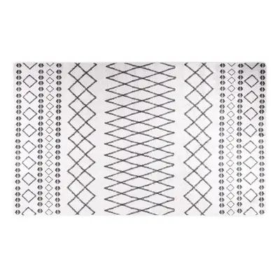 (white and black, x cm) vidaXL Rug Washable Patchwork Anti Slip Home Floor Carpet Floor Area Rug