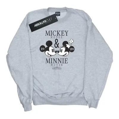 (M, Sports Grey) Disney Womens/Ladies Mickey And Minnie Mouse Mousecrush Mondays Sweatshirt