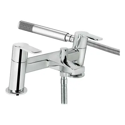 Bristan Pisa Bath & Shower Double Lever Mixer Tap & Modern Chrome Shower Head