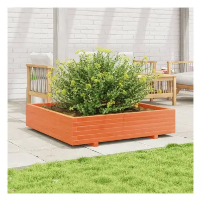 vidaXL Garden Planter Outdoor Flower Pot Planter Pot Wax Brown Solid Wood Pine