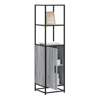 vidaXL Highboard Grey Sonoma 35.5x35x139 cm Engineered Wood and Metal