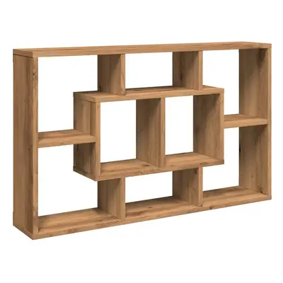 (artisan oak) vidaXL Wall Shelf Home Living Room Hanging Rack Floating Shelf Engineered Wood