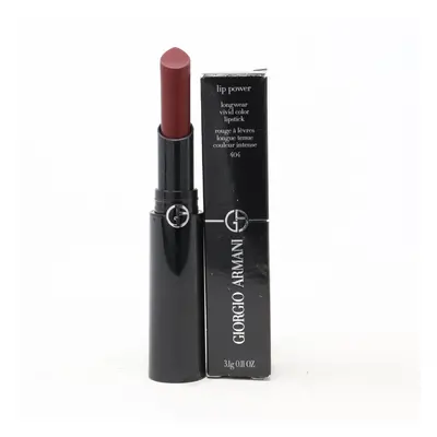 (404 Tempting) Giorgio Armani Lip Power Vivid Color Lipstick 0.11oz/3.1g New With Box