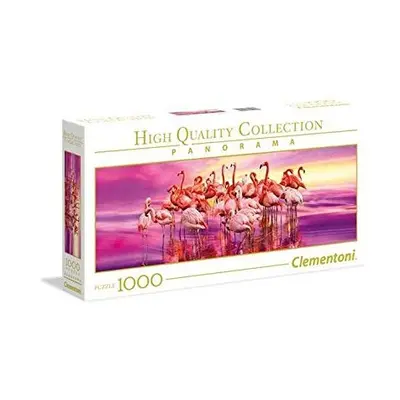 Clementoni Clementoni-39427-High Quality Collection Panorama-Flamingo Dance-1000 Pieces, Multi-C