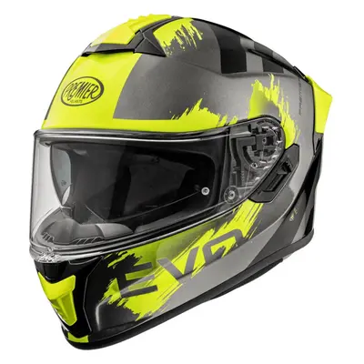 (L) Premier Evoluzione TO Y Full Face Helmet Gunmetal / Neon