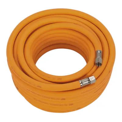 Sealey High-Visibility Hybrid Air Hose with 1/4"BSP Unions 15m x 8mm AHHC15