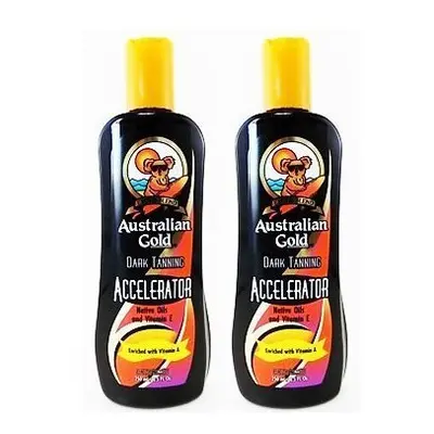 2 bottles of Australian Gold DARK TANNING ACCELERATOR Lotion 8.5 Oz