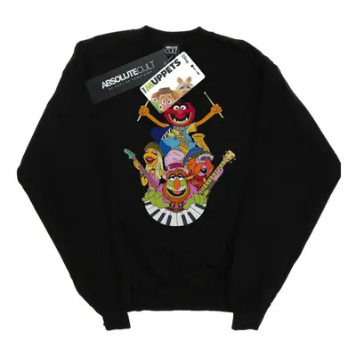 (L, Black) Disney Mens The Muppets Dr Teeth And The Electric Mayhem Sweatshirt