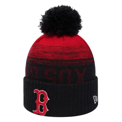 New Era Boston Red Sox MLB Baseball Winter Warm Beanie Bobble Hat - Black