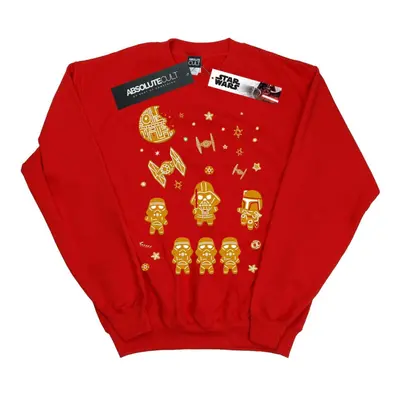 (M, Red) Star Wars Mens Gingerbread Empire Sweatshirt