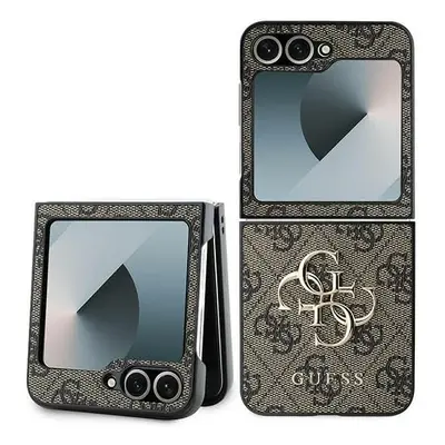 Guess PU Big 4G Metal Logo Case for Samsung Galaxy Z Flip Brown - GUHCZF64GMGBR