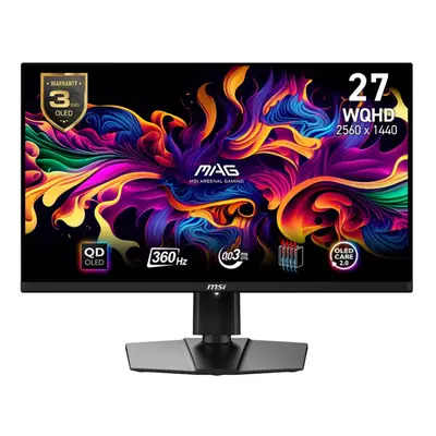 MSI MAG 271QPX QD-OLED computer monitor 67.3 cm (26.5") x pixels Wide Quad HD QDOLED Black