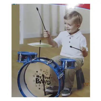 Boys Girls Children My First Band Drum Kit Complete Set (Blue)