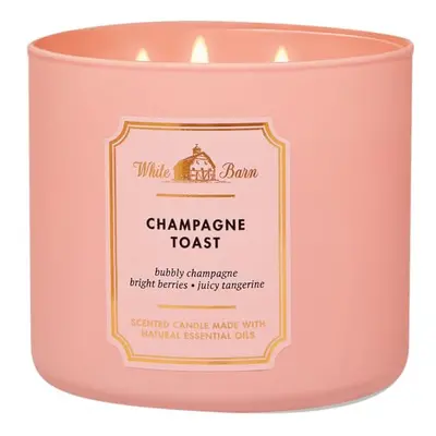 Bath and Body Works White Barn Champagne Toast Wick Candle 14.5 Ounc