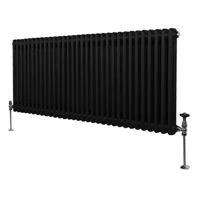 (600mm x 1462mm, Black) Traditional Column Radiator Heater