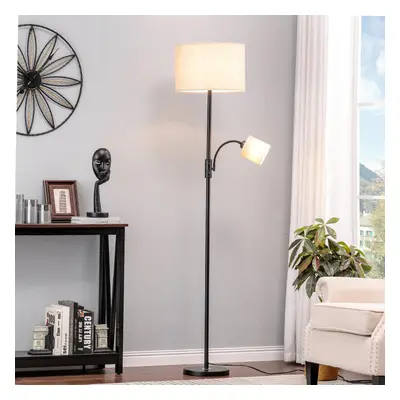 2 Light Floor Standing Lamp with Adjustable Head