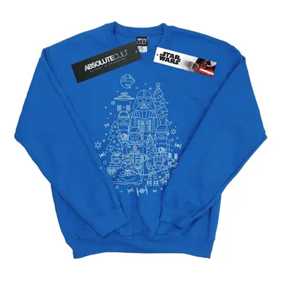 (XXL, Royal Blue) Star Wars Womens/Ladies Empire Christmas Sweatshirt