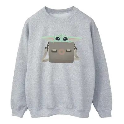 (M, Sports Grey) Star Wars Womens/Ladies The Mandalorian Grogu Luggage Sweatshirt