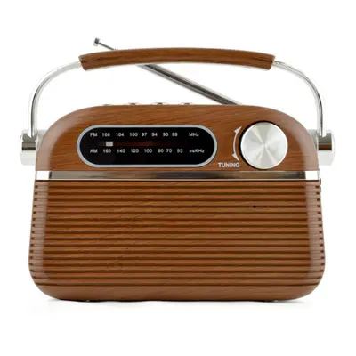 Lloytron Vintage Rechargeable Bluetooth AM/FM Radio - Wood Effect