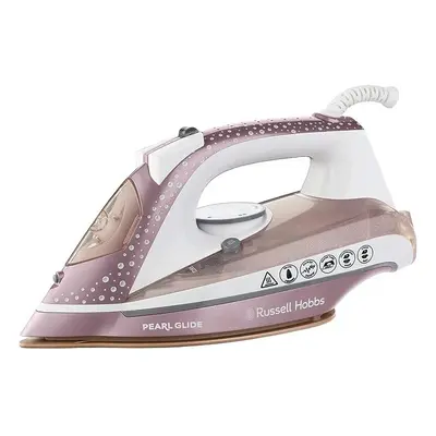 Russell Hobbs Pearl Glide Steam Iron with Pearl Infused Ceramic Soleplate, ml Water Tank, Anti-D