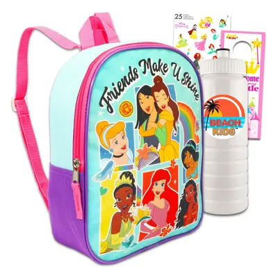 Disney Princess Mini Backpack for Toddler - Bundle 11"" Disney Princess Backpack with Ariel Bell