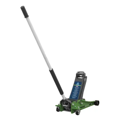 Sealey Low Profile Trolley Jack with Rocket Lift Tonne - Green 3000LEHV