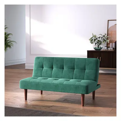 (Green) Modern Fabric Padded Convertible Sofa Bed