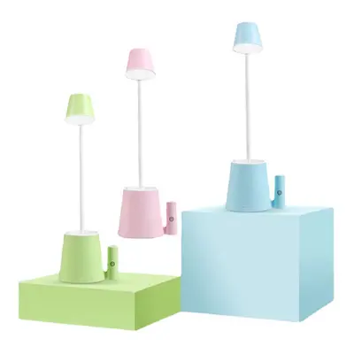 (Green) USB LED Table Lamp for Children With Fan Phone Hoder Touch On/Off Switch Modes Eye Prote