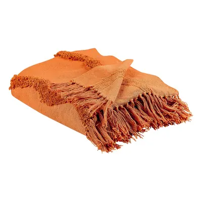 Cotton Blanket x cm Orange KHARI