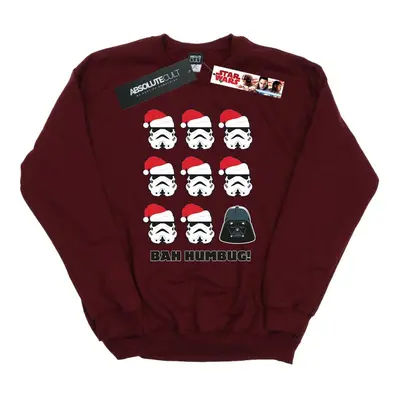 (L, Burgundy) Star Wars Mens Christmas Humbug Sweatshirt