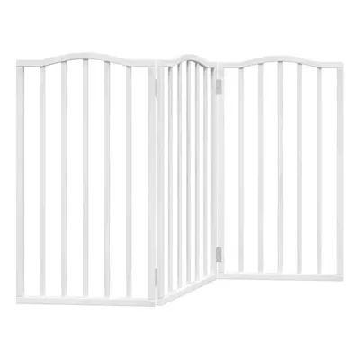 (white, x x cm/ pcs) vidaXL Dog Gate with Door Foldable Pet Gate Dog Fence Pet BarrierÃÂ Poplar