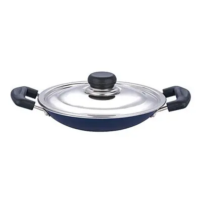 Tabakh by Vinod Appachetty Non Stick Appam Pan with Stainless Steel Lid, 215mm