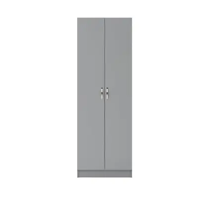 2 Door Double Wardrobe In Grey