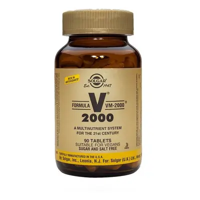 Solgar Formula VM-2000 (Multinutrient System) Tablets Premium Quality Multiple Contains Zinc Sup