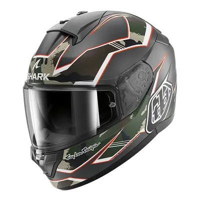 (M) Shark x Troy Lee Designs Ridill Full Face Helmet Matrix Camo Green / Black / Brown