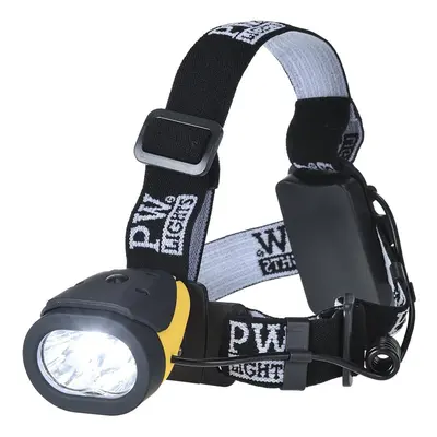 Portwest PA63 Dual Power Head Light Torch Headlamp Flashlight Camping - Black