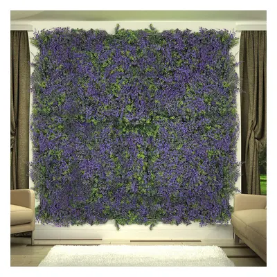 Purple Green Plant Wall Panel Aritificial Plant Living Wall,100x100cm