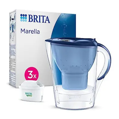 Marella Water Filter Jug Blue (2.4L) Starter Pack incl. 3x MAXTRA PRO All-in-1 cartridge - fridg