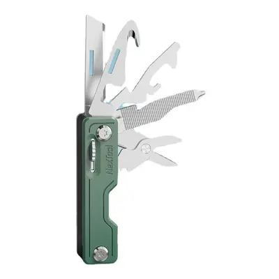 (Green) 10-in-1 Folding Multifunctional EDC Knife Mini Holder Card Pin Bottle Opener Scissors AB