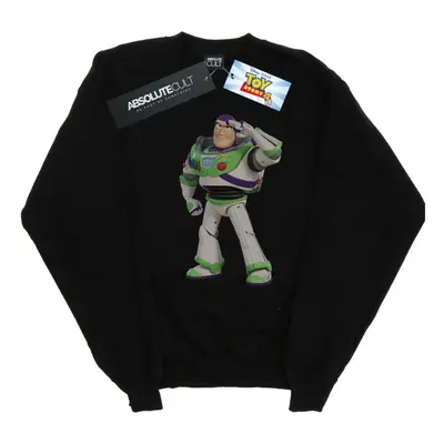 (M, Black) Disney Mens Toy Story Buzz Lightyear Standing Cotton Sweatshirt