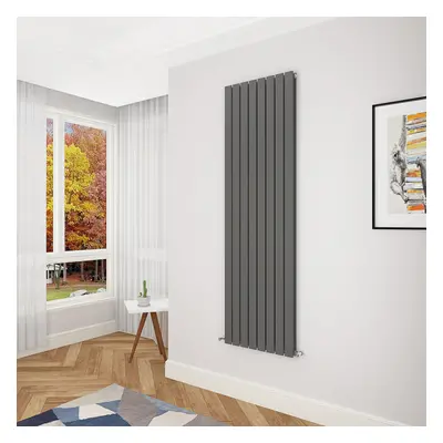 (1800x544mm Double) Vertical flat radiator anthracite all sizes