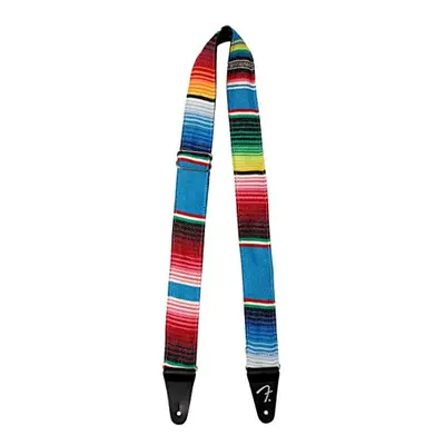 Serape Guitar Strap Blue Multi Colour