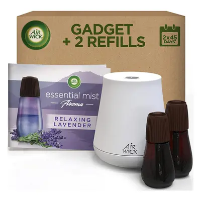 Air Wick Air Freshener Essential Oils Bundle Pack (1 Gadget + Refills), RELAXING LAVENDER, Lasts