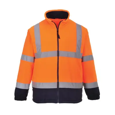 Portwest Hi-Vis Tone Fleece Colour: Orange/Navy, Size: 4XL