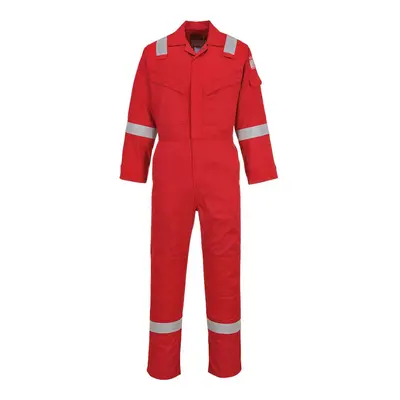 (S T, Red) Portwest Unisex Adult Flame Resistant Anti-Static Overalls