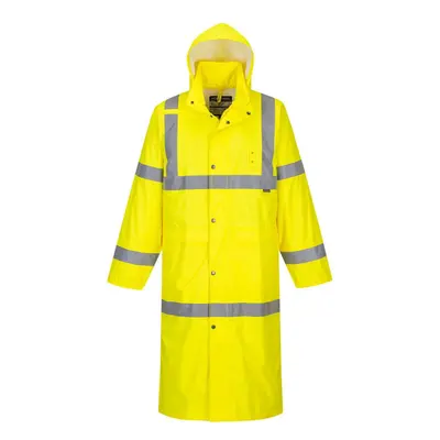 (4XL, Yellow) Portwest Mens Hi-Vis Raincoat