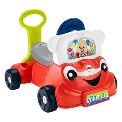 Fisher-Price Laugh & Learn 3-In-1 Smart Car Baby Walker & Toddler Ride-On Toy with Smart Stages 