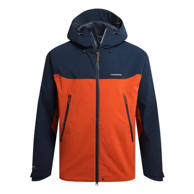 (L, Blue Navy/Carnelian Orange) Craghoppers Mens Diggory Stretch Waterproof Jacket