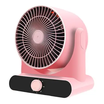 (Pink, UK) Portable Electric Heater Mini Fan - Silent Fast Heating for Home & Office Spaces