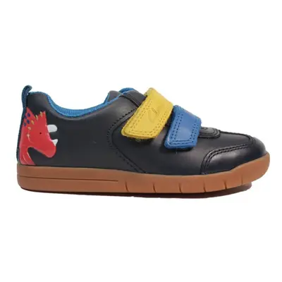 (9.5 (Children's)) Den Play Kids | Navy Leather | Childrens Rip Tape Shoes